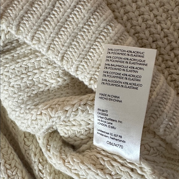 NEW Free People Oversized Cozy Cream XS Sweater - Picture 11 of 13